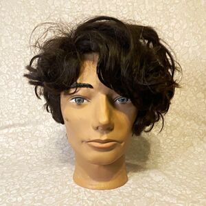 Pivot Point Samuel Male Hair Mannequin Head, Beige w/ Brown Synthetic Hair